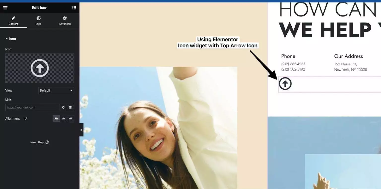 图片[4]-如何在Elementor中无插件创建滚动回到顶部按钮并优化用户体验-光子波动网 | 专业WordPress修复服务，全球范围，快速响应