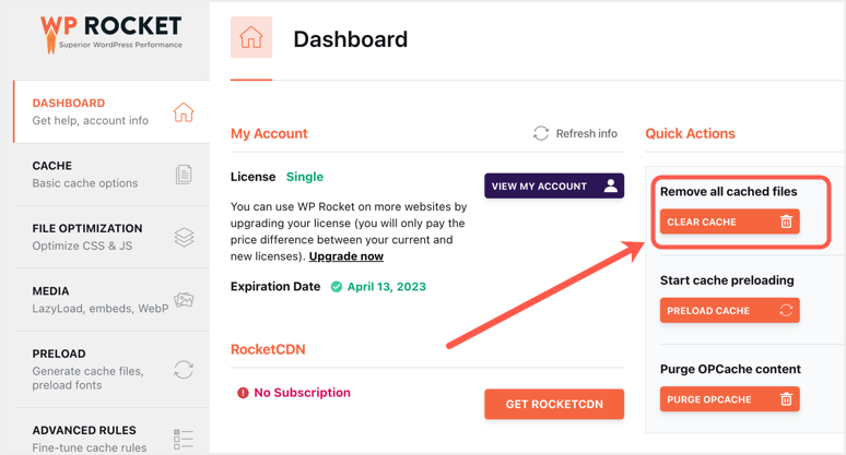 Imagen [6] - Guía detallada para optimizar el rendimiento de un sitio web WordPress con el plugin WP Rocket - Photon Flux.com | Servicio profesional de reparación de WordPress, alcance global, respuesta rápida