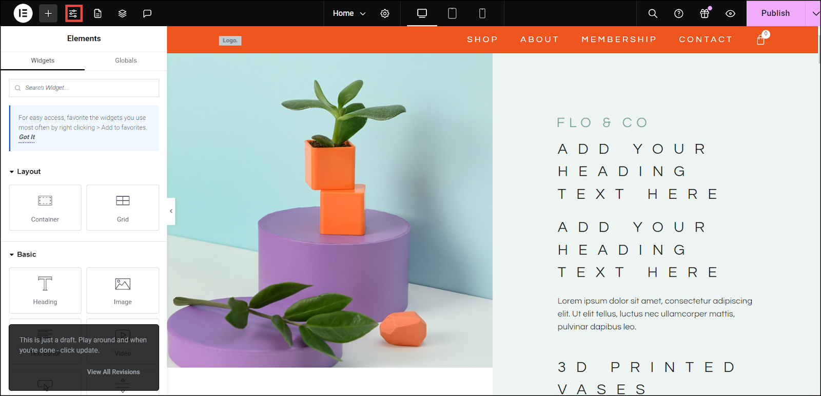 Image [3] - Comment utiliser Elementor pour changer le logo et le menu du site - Photon Flux | Service professionnel de réparation de WordPress, dans le monde entier, réponse rapide !