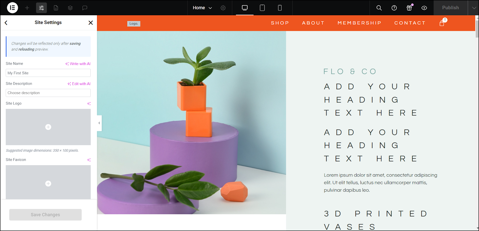 Image [5] - Comment utiliser Elementor pour changer le logo et le menu du site - Photon Fluctuation Network | Service professionnel de réparation de WordPress, dans le monde entier, réponse rapide !