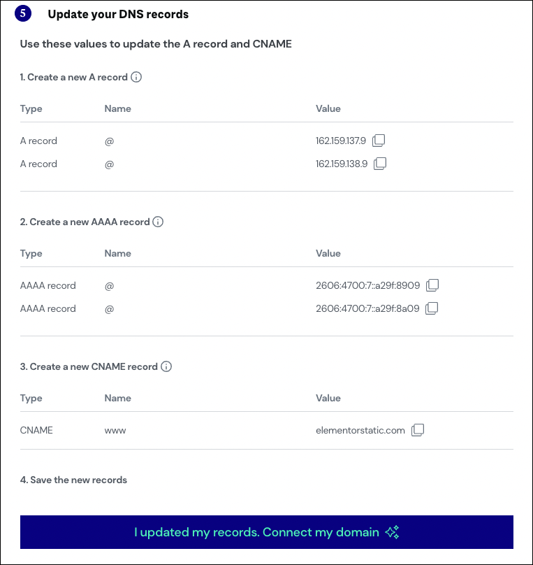 Imagen [5] - Cómo conectar su dominio personalizado a un sitio estático Elementor: una guía detallada - Photon Flux.com | Servicio profesional de reparación de WordPress, alcance global, respuesta rápida
