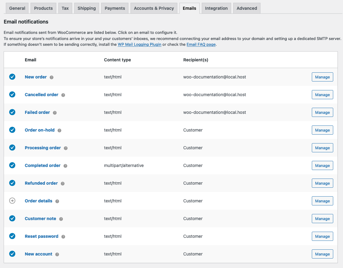 Imagen [2] - Análisis exhaustivo de la configuración de correo electrónico de WooCommerce: Optimice el sistema de notificaciones de su tienda online - Photonwave.com | Servicio profesional de reparación de WordPress, alcance global, respuesta rápida