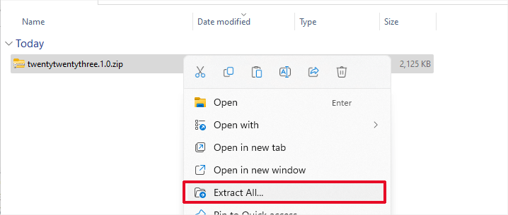 Extracting Theme Files Extracting Theme Files