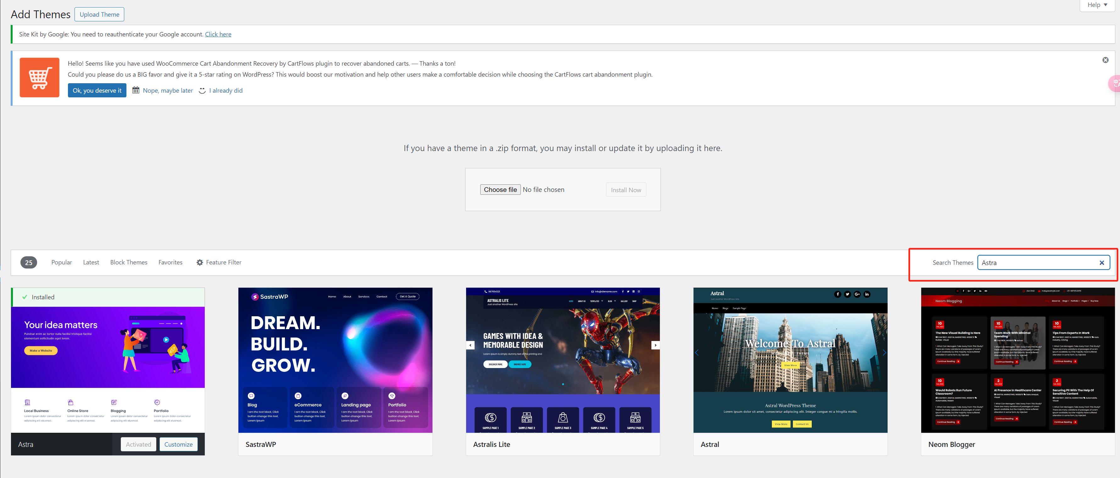 Image[2]-Guía de instalación del tema Astra: Inicio rápido y diferencia entre las versiones normal y Pro (01) - Photon Fluctuation Network | Servicio profesional de reparación de WordPress, alcance global, respuesta rápida