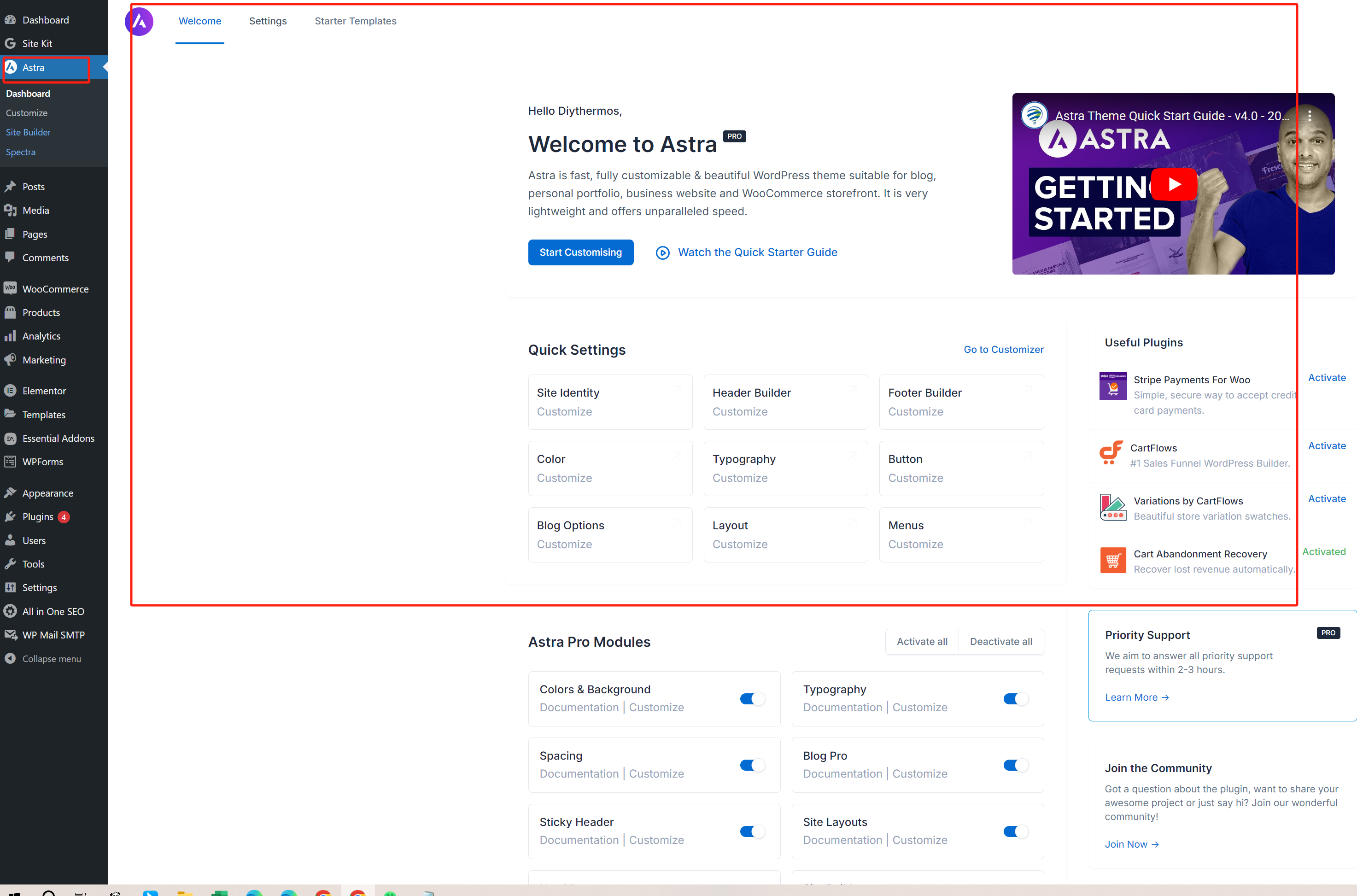 Imagen [3]-Guía de instalación del tema Astra: Inicio rápido y diferencia entre las versiones normal y Pro (01) - Photon Fluctuation Network | Servicio profesional de reparación de WordPress, alcance global, respuesta rápida