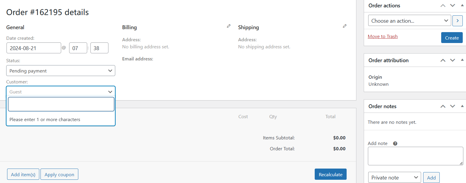 Imagen [4] - Guía detallada para realizar pedidos manualmente en WooCommerce: no requiere plugin - Photon Flux.com | Professional WordPress Repair Service, Worldwide, Fast Response