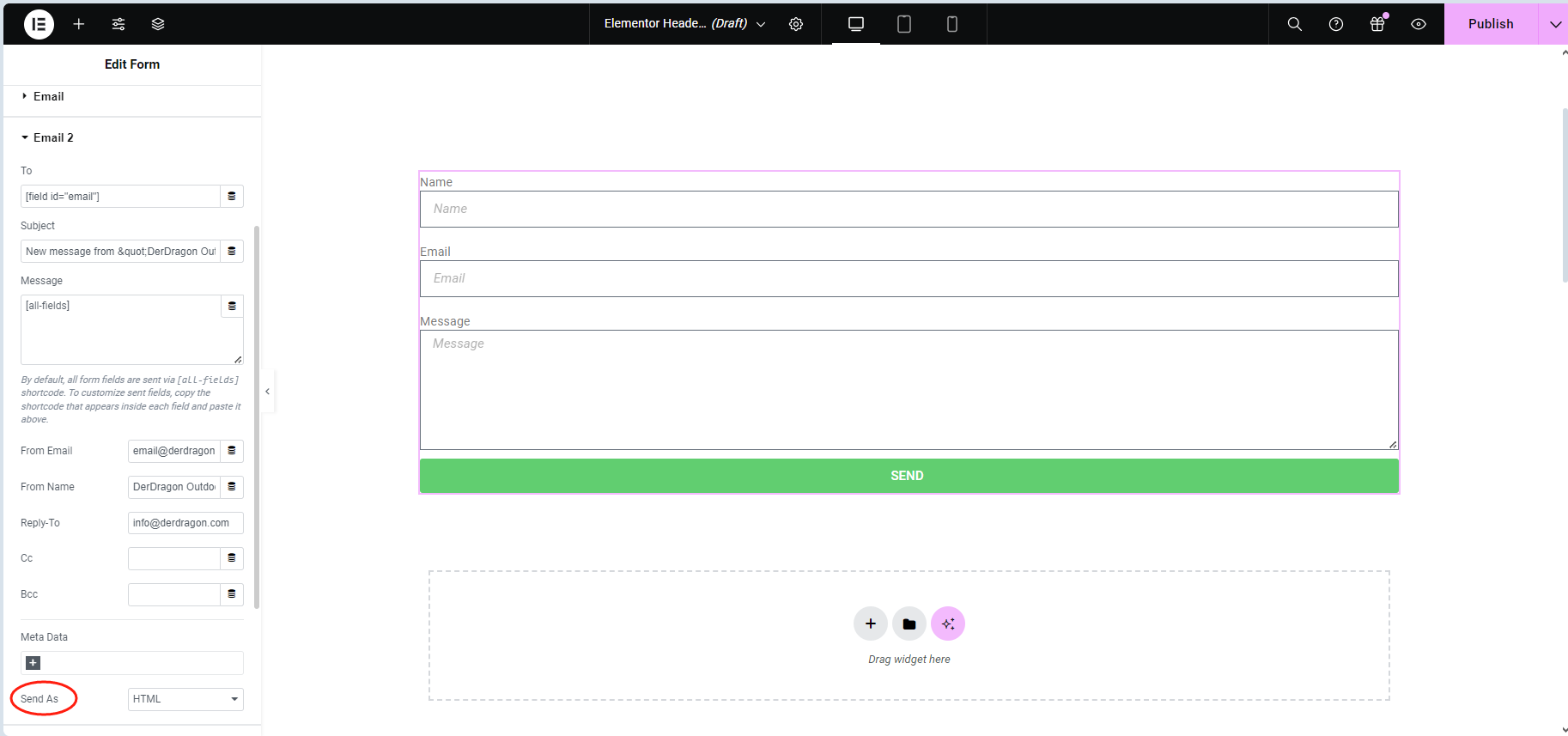 Image [9] - Cómo enviar una confirmación por correo electrónico usando formularios de Elementor: Guía detallada - photonflux.com | Servicio profesional de reparación de WordPress, alcance global, respuesta rápida