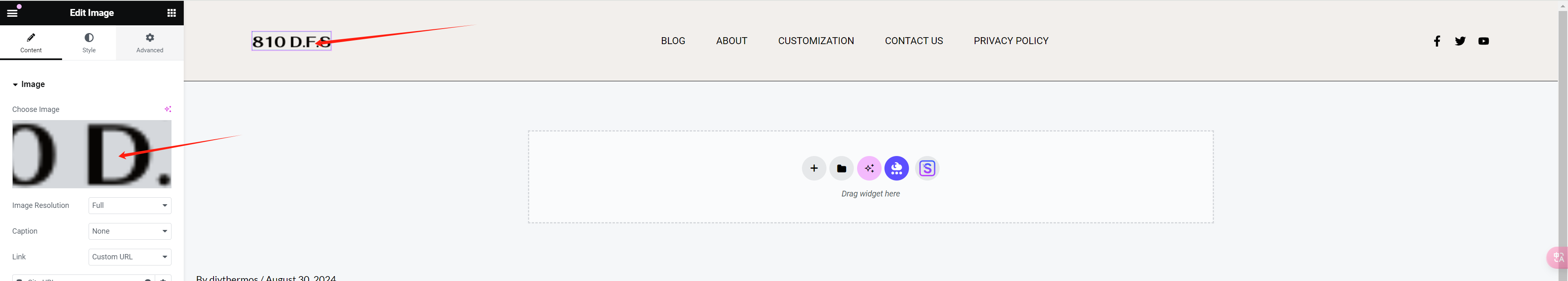Image [8] - Comment créer des en-têtes et pieds de page personnalisés avec Elementor : un guide étape par étape (09) - photonwave.com | Service professionnel de réparation de WordPress, dans le monde entier, réponse rapide