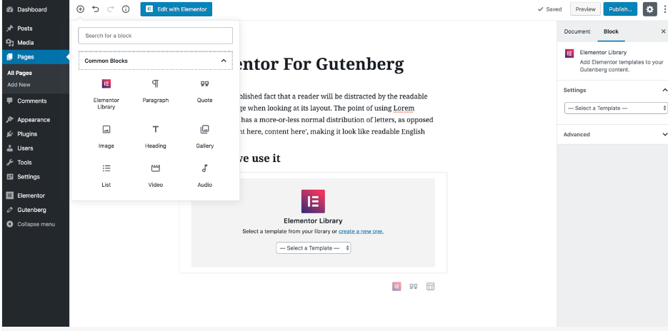 Imagen [2] - Cómo usar Elementor Blocks en Gutenberg para funciones de diseño avanzadas - Photon Flux | Servicio profesional de reparaciones de WordPress, alcance global, respuesta rápida