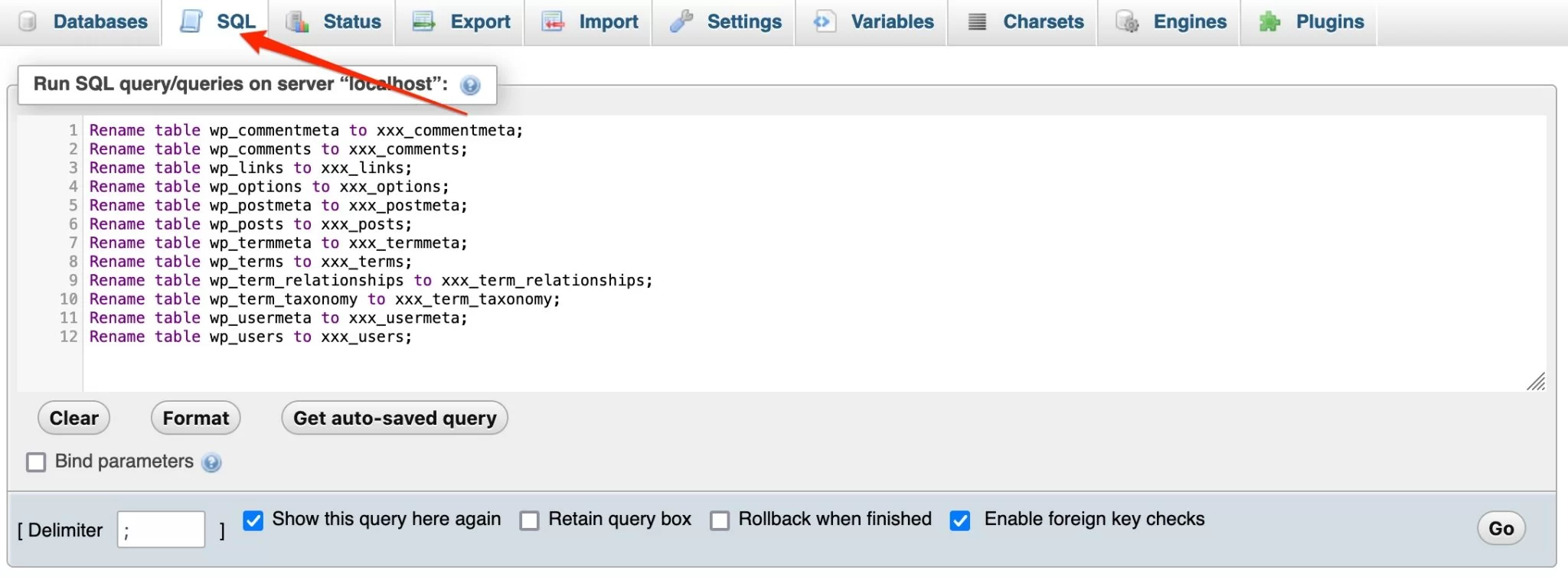 画像[9] - WordPressのセキュリティ強化：データベースのテーブル接頭辞を変更するためのガイド - Photonflux.com｜プロフェッショナルなWordPress修理サービス、グローバルリーチ、迅速な対応