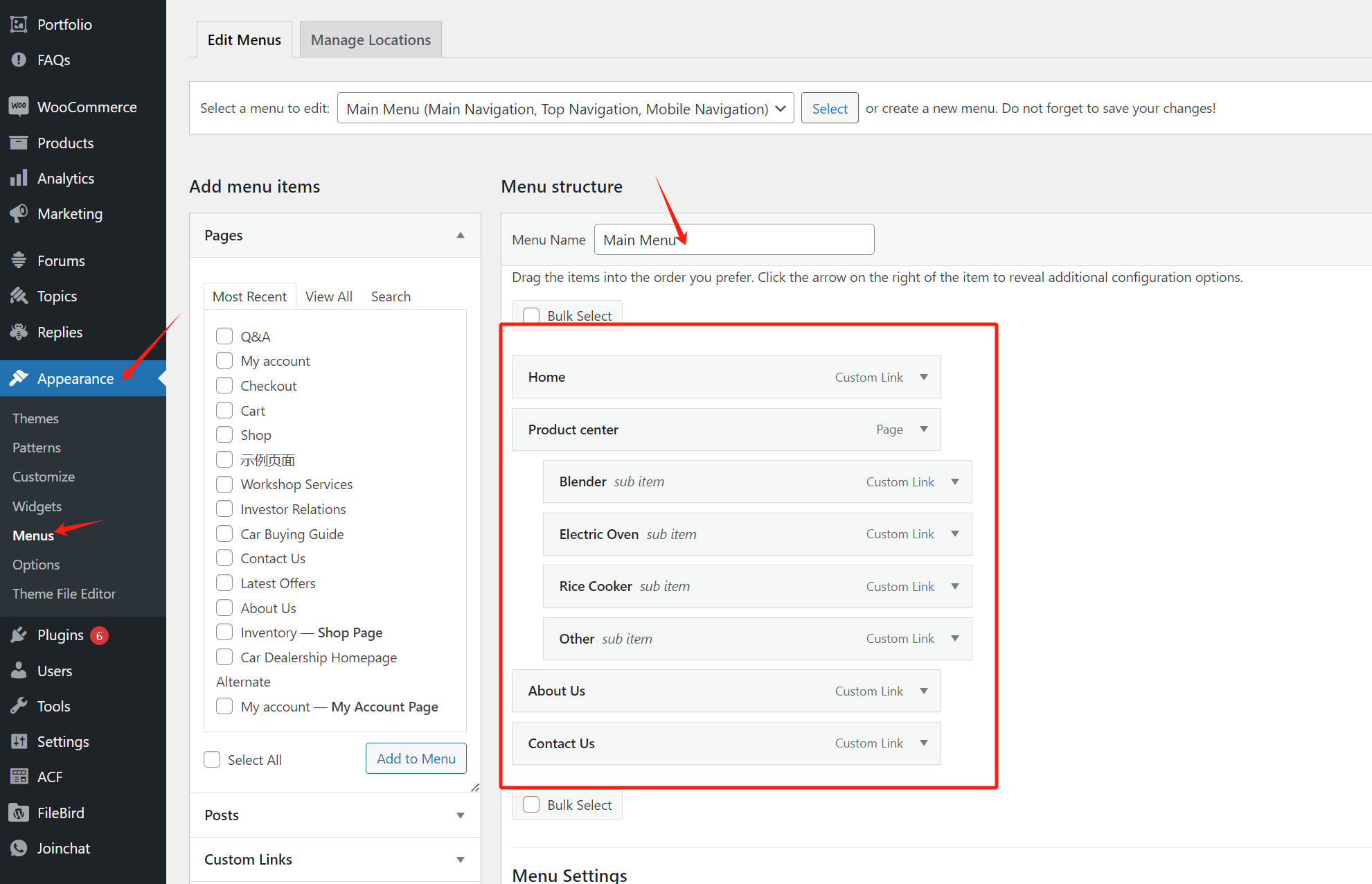 图片[1]-如何设置Avada主题中的菜单和超级菜单：详细教程（02）-光子波动网 | 专业WordPress修复服务，全球范围，快速响应