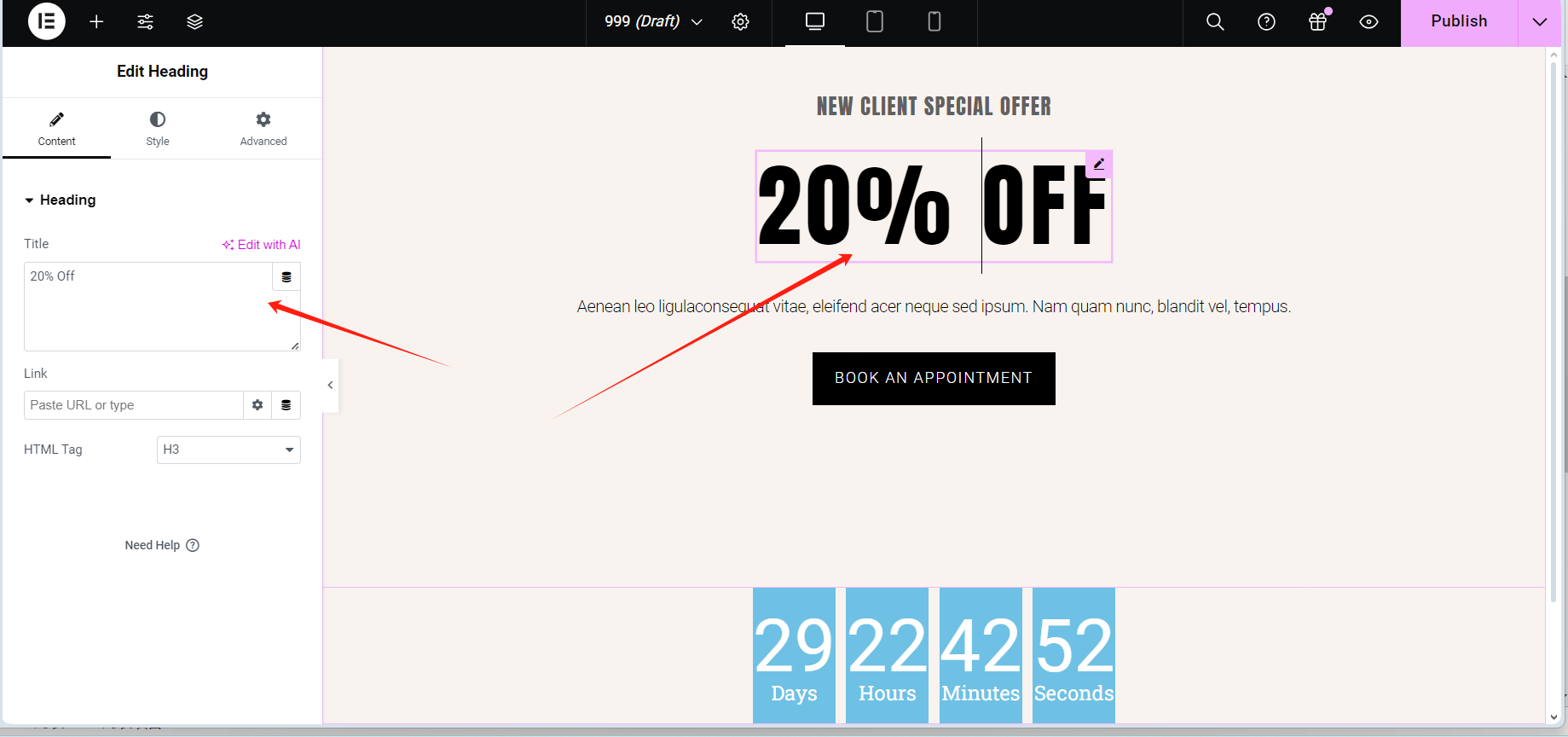 Imagen[10]-Cómo usar Elementor para crear ventanas emergentes de cuenta atrás activadas por inactividad a pantalla completa para mejorar las tasas de conversión de los usuarios - Photon Fluctuation Network | Servicio profesional de reparación de WordPress, cobertura mundial, respuesta rápida