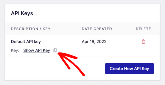 Click to copy the API key in SendLayer Click to copy the API key in SendLayer