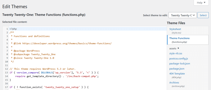functions.phpにコードを追加 例 functions.phpにコードを追加 例