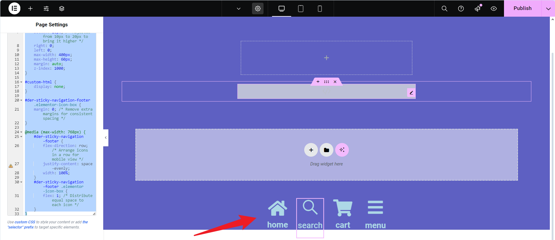图片[15]-提升用户体验：在 Elementor 中创建移动端友好的粘性页脚导航-光子波动网 | 专业WordPress修复服务，全球范围，快速响应
