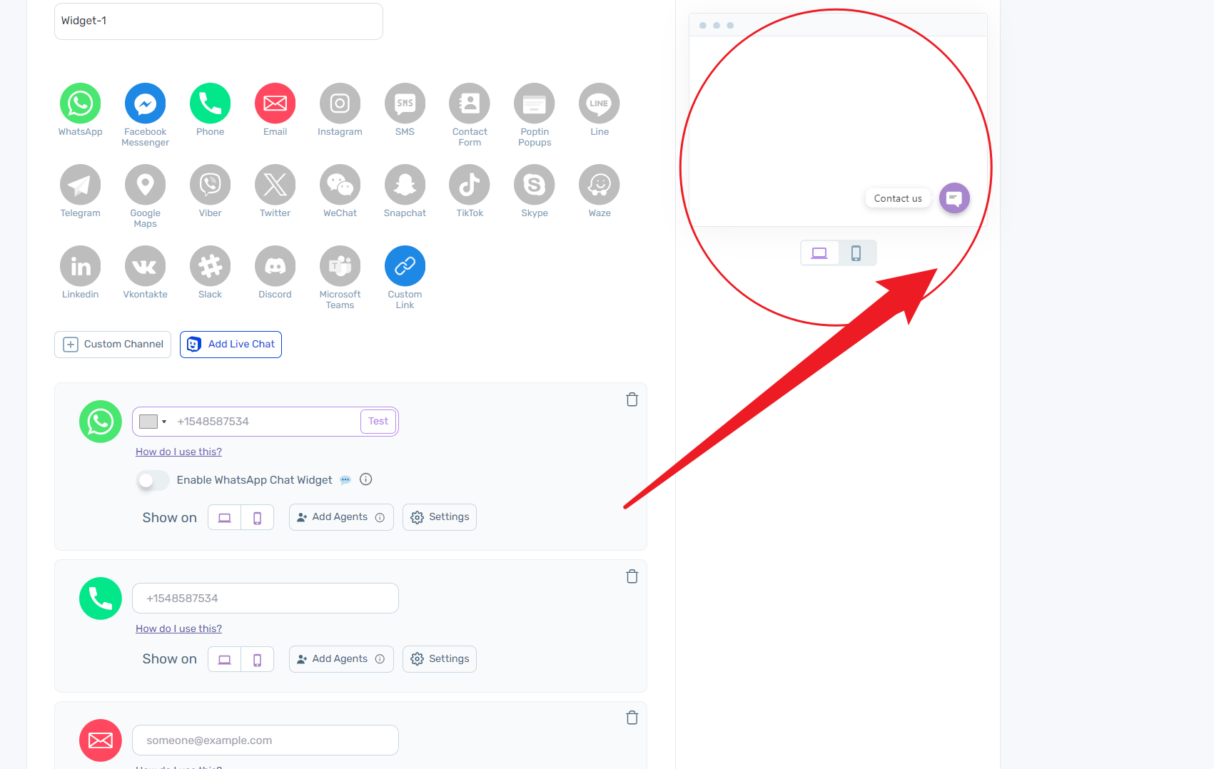 Imagen [12] - Cómo usar Chaty en WordPress para implementar la función de contacto flotante - Photon Flux | Professional WordPress Repair Service, Global Reach, Fast Response