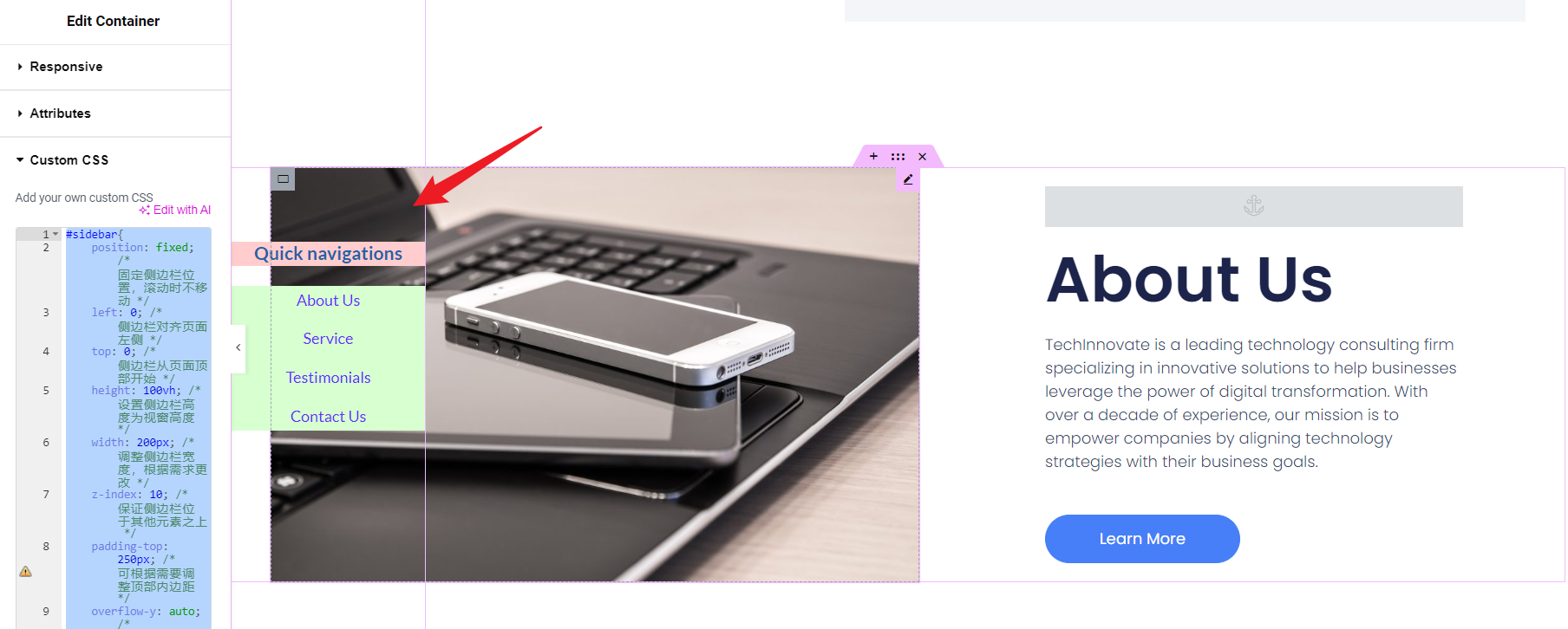 图片[22]-如何在 Elementor 中创建带有容器的垂直粘性标题-光子波动网 | 专业WordPress修复服务，全球范围，快速响应