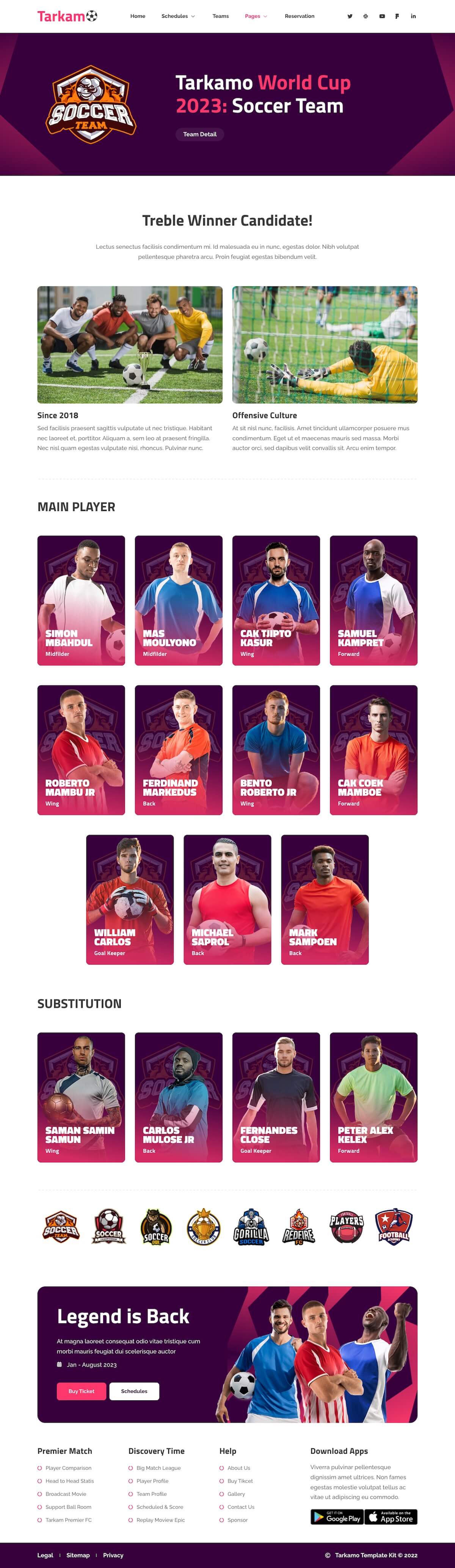 Image [1] - Tarkamo - Football and Sporting Events Elementor Template Suite - Photon Flux | Professional WordPress repair service, worldwide, fast response!