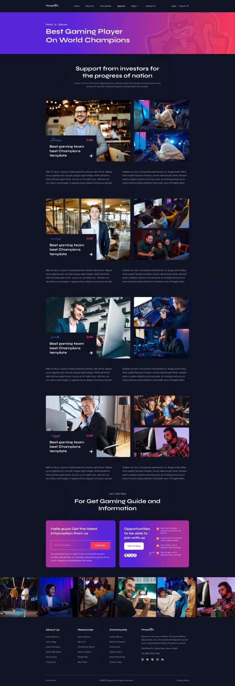 图片[1]-Playgame – 电竞 Elementor 模板套件-光子波动网 | 专业WordPress修复服务，全球范围，快速响应