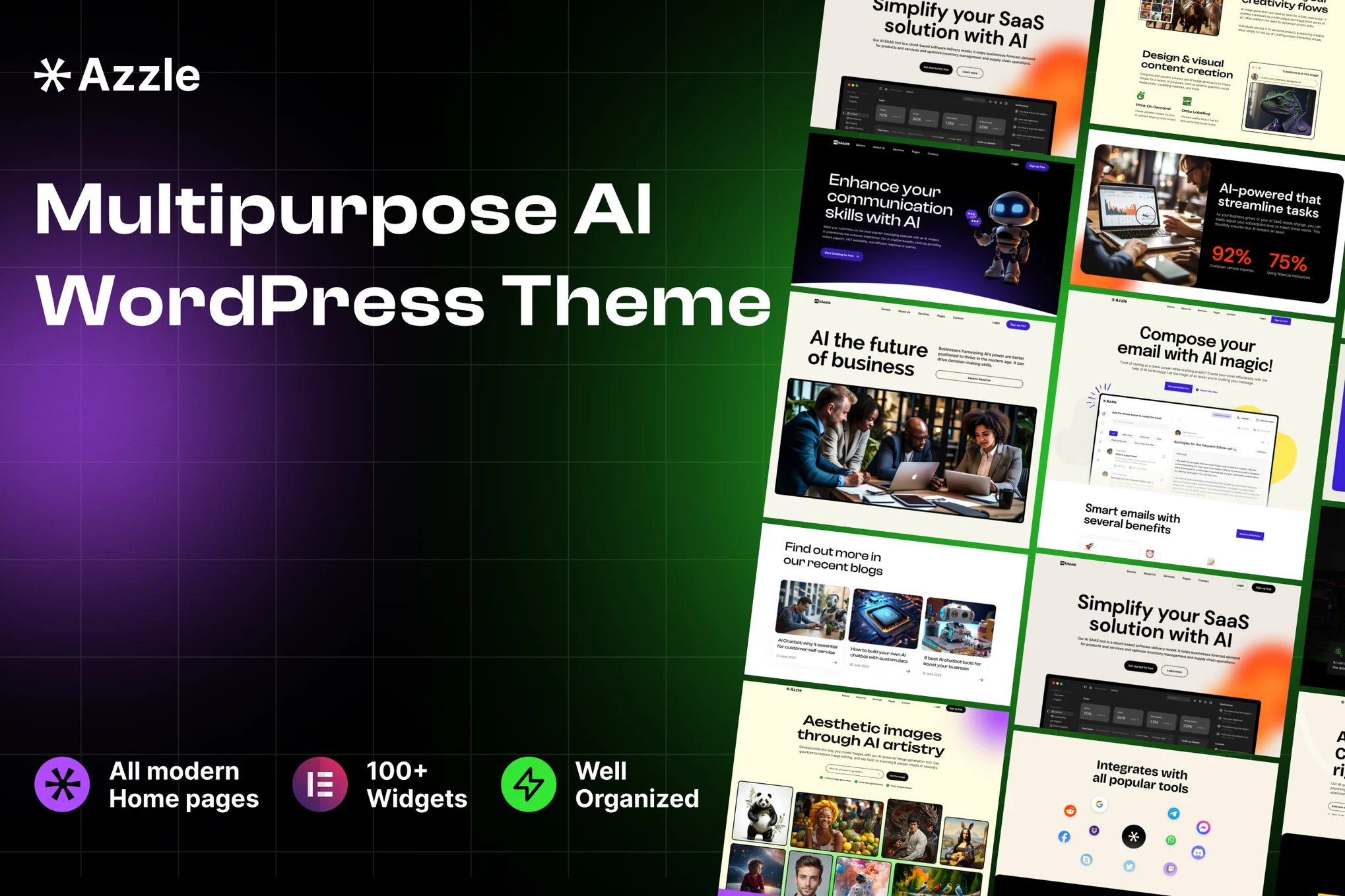 图片[2]-Azzle – SaaS & 科技创业 Elementor WordPress 主题-光子波动网 | 专业WordPress修复服务，全球范围，快速响应
