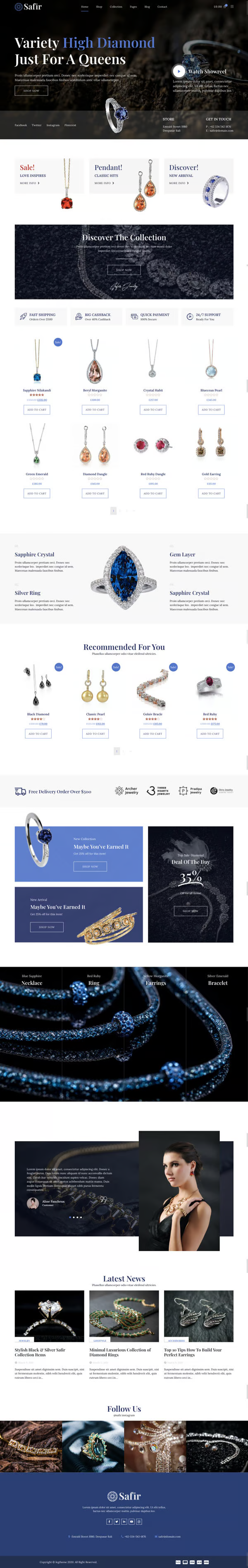 图片[1]-Safir – 珠宝店WooCommerce Elementor模板套件-光子波动网 | 专业WordPress修复服务，全球范围，快速响应