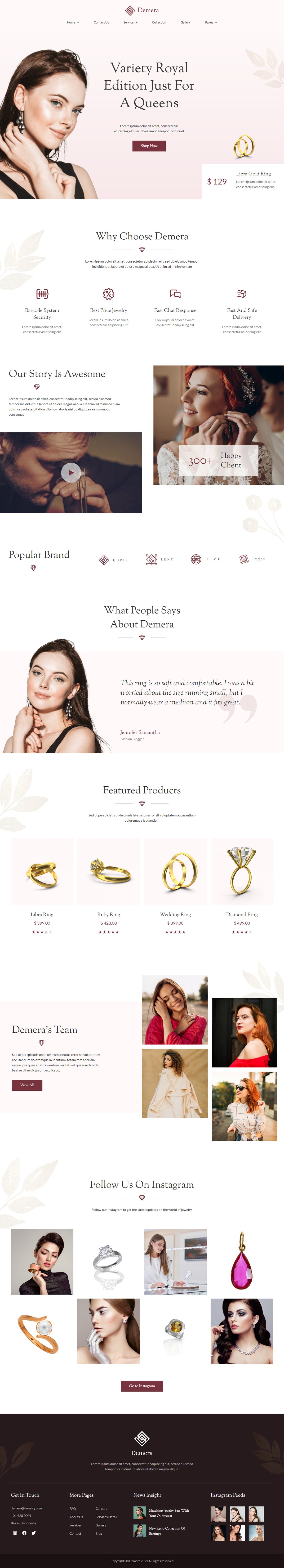 Image [1] - Demera - Jewelry Manufacturing & Shop Elementor Template Kit - Photon Fluctuations.com | Professional WordPress Repair Service, Global Reach, Fast Response