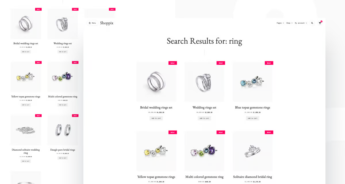 Image [2] - Shoppix - Jewellery Store Elementor Template Suite - Photon Flux | Service professionnel de réparation de WordPress, dans le monde entier, réponse rapide !