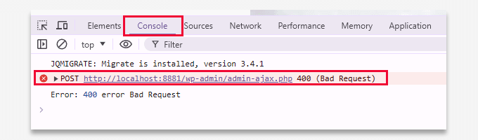Imagen [3] - Cómo solucionar el error Ajax 400 (Bad Request) de WordPress Admin: Causas comunes y soluciones