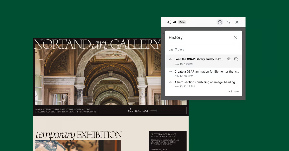 Imagen [3] - Animación acelerada con Elementor AI: Tutorial de creación de efectos de vídeo interactivos para sitios web
