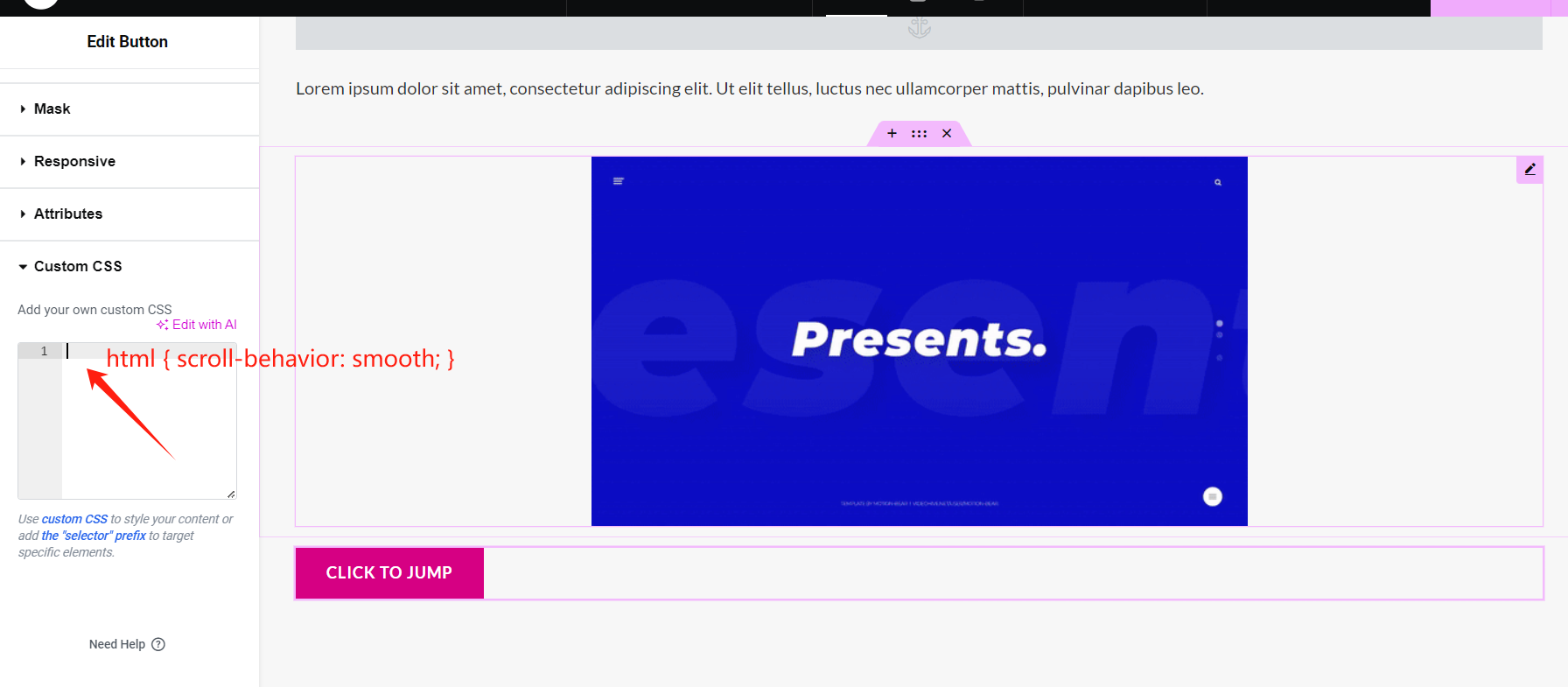 Imagen [20] - Cómo añadir animación de desplazamiento en WordPress: plugins, Elementor e implementaciones CSS