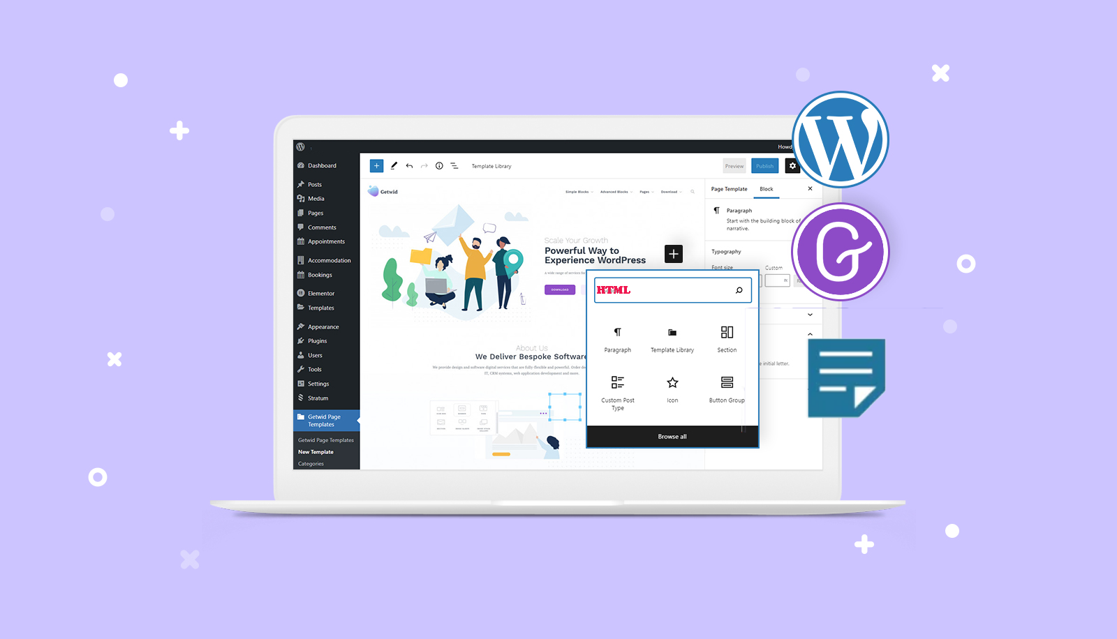Image [1] - Comment importer du HTML dans WordPress : tutoriel étape par étape sur l'éditeur classique, l'éditeur de blocs et le constructeur de pages
