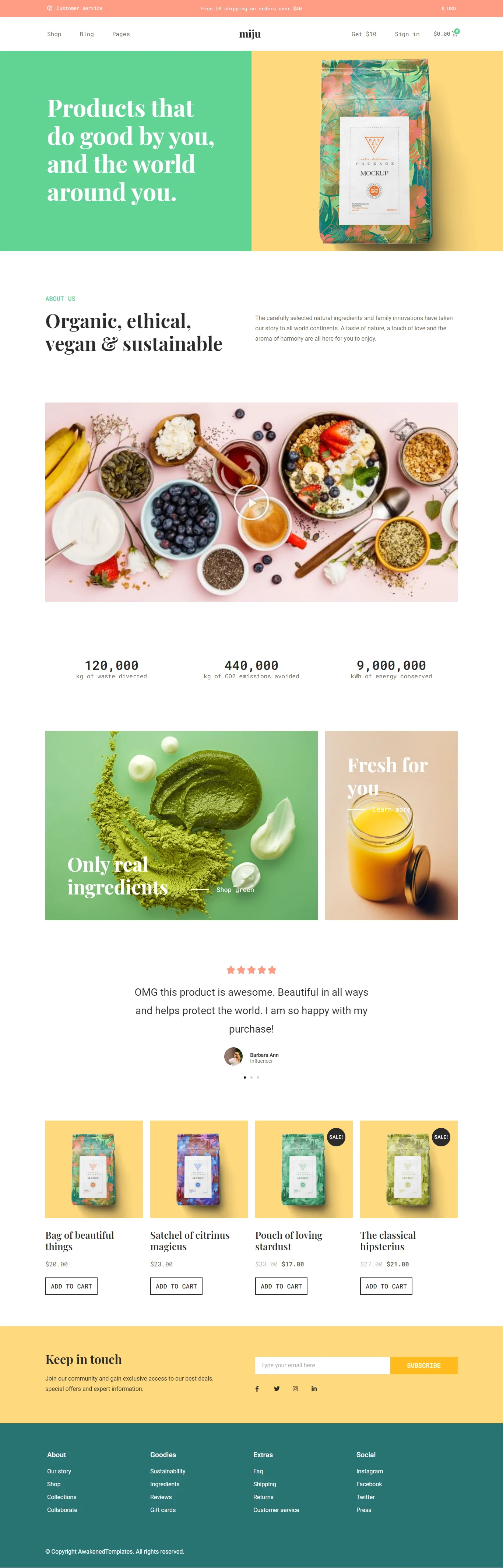 图片[1]-Miju – 环保产品 Elementor 模板套件-光子波动网 | 专业WordPress修复服务，全球范围，快速响应