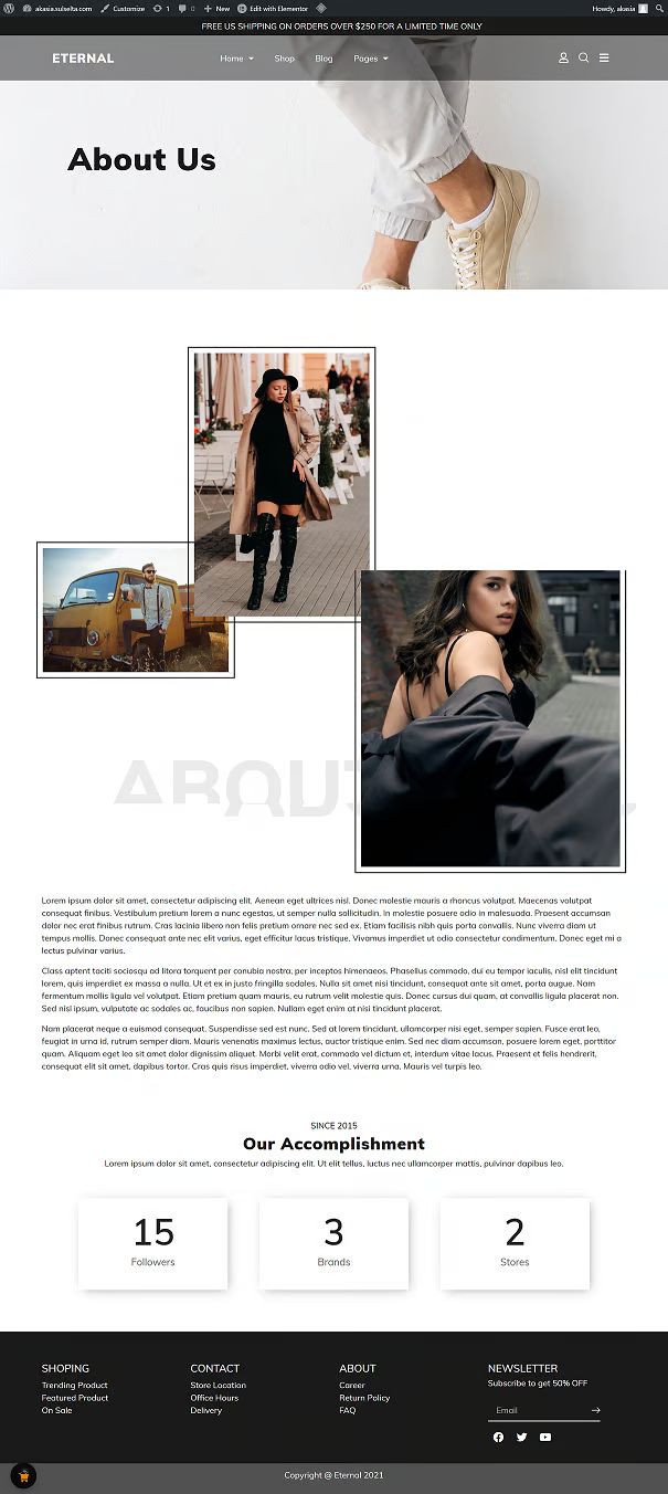 画像 [2] - Eternal - Ecommerce Elementor Template Suite - Photon Flux｜WordPress 修理サービス、プロフェッショナル、ワールドワイド、迅速対応