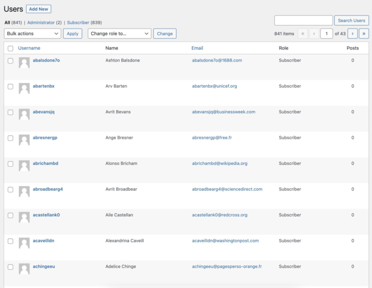 Image [12] - Comment importer en masse des utilisateurs sur WordPress à l'aide de fichiers CSV : tutoriel complet