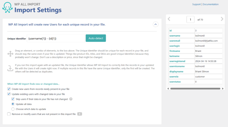 Image [8] - Comment importer en masse des utilisateurs sur WordPress à l'aide de fichiers CSV : tutoriel complet