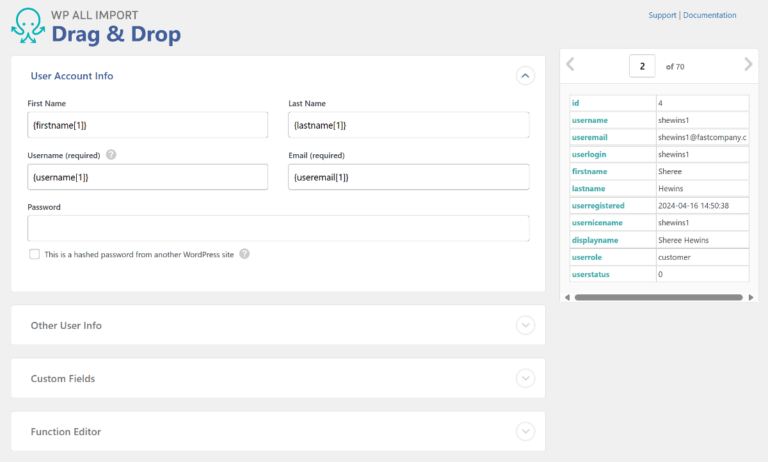 Image [7] - Comment importer en masse des utilisateurs sur WordPress à l'aide de fichiers CSV : tutoriel complet