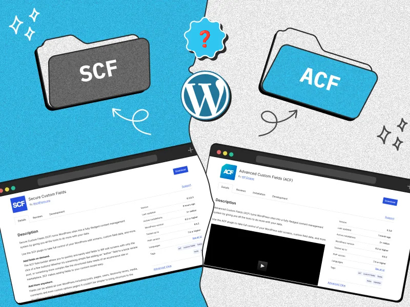 Image [6] - ACF vs SCF : Contexte, différences et guide de sélection pour le débat sur le fourchage des plugins WordPress
