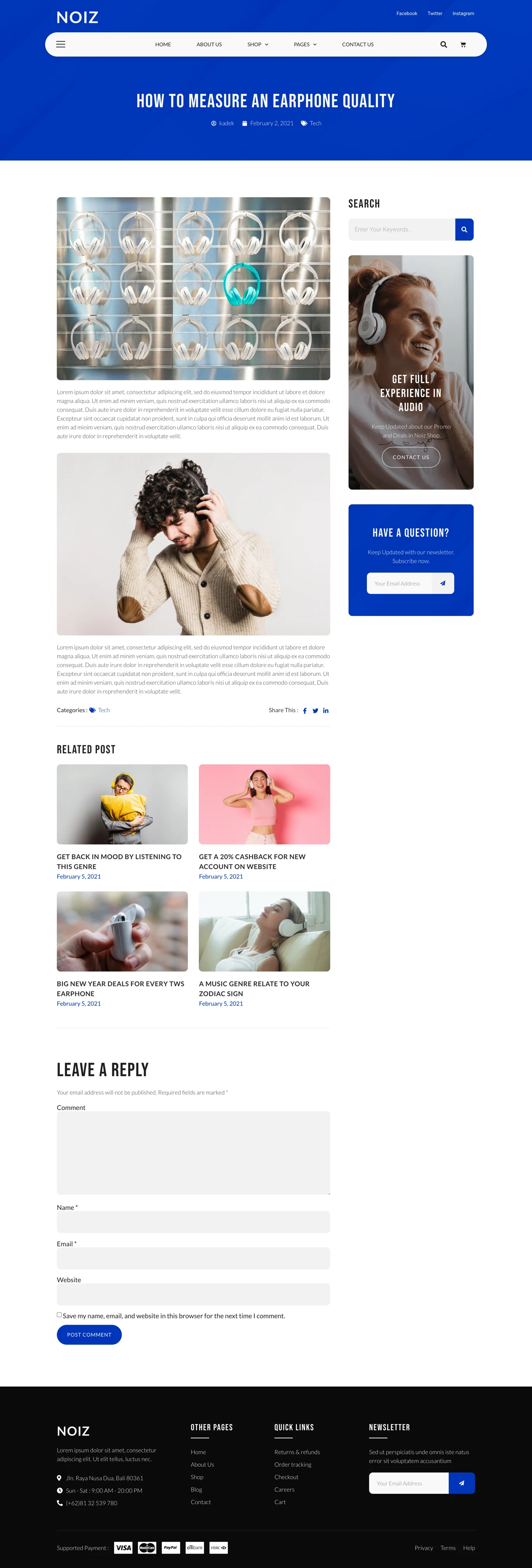 图片[1]-Noiz – 音频商店 WooCommerce Elementor 模板套件-光子波动网 | 专业WordPress修复服务，全球范围，快速响应