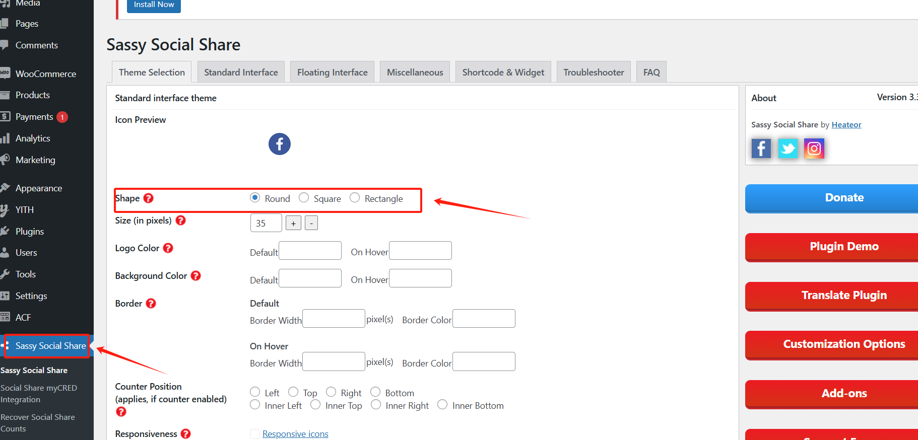 Imagen [4] - Cómo añadir botones para compartir en redes sociales y crear una barra flotante para compartir en WordPress