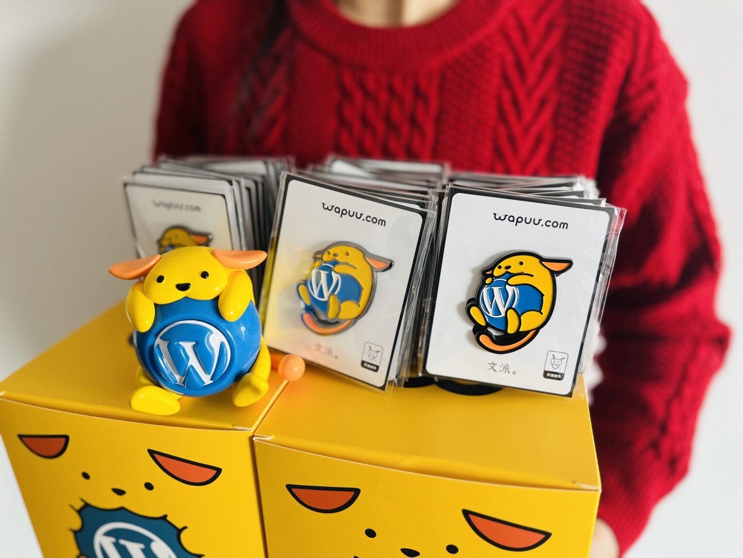 [En stock] Wapuu (Wapuu.com) Mascotte fabriquée à la main Articles commémoratifs du 20e anniversaire