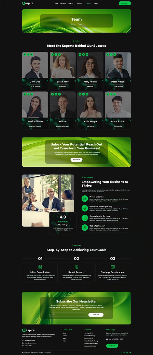 Image [1] - Aspire Elementor Template Suite : modèles de sites web modernes pour les agences de référencement et de marketing numérique