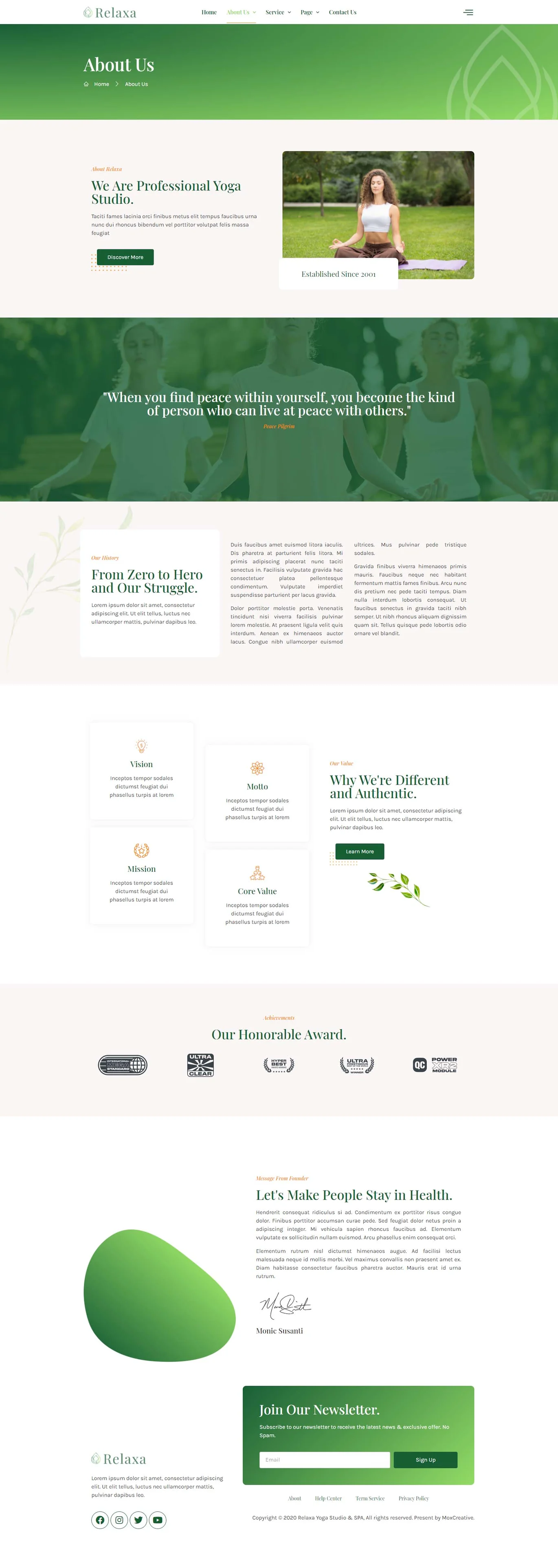 图片[1]-Relaxa – 瑜伽教师与工作室Elementor模板套件-光子波动网 | 专业WordPress修复服务，全球范围，快速响应