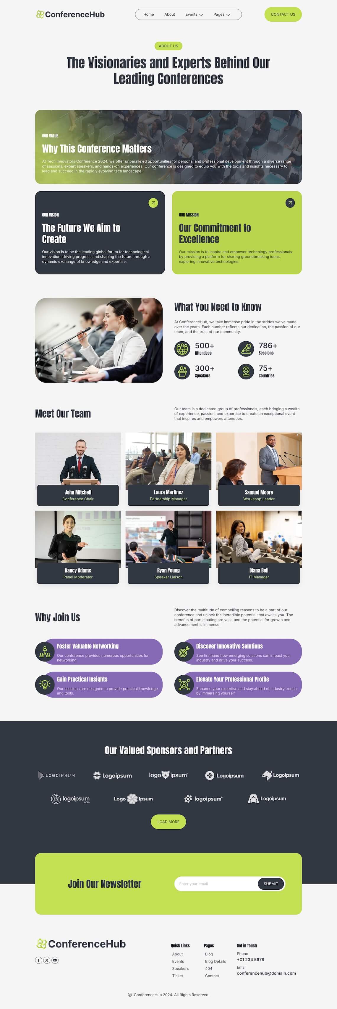 图片[1]-ConferenceHub - 专业会议网站模板套件 | 快速创建响应式会议页面
