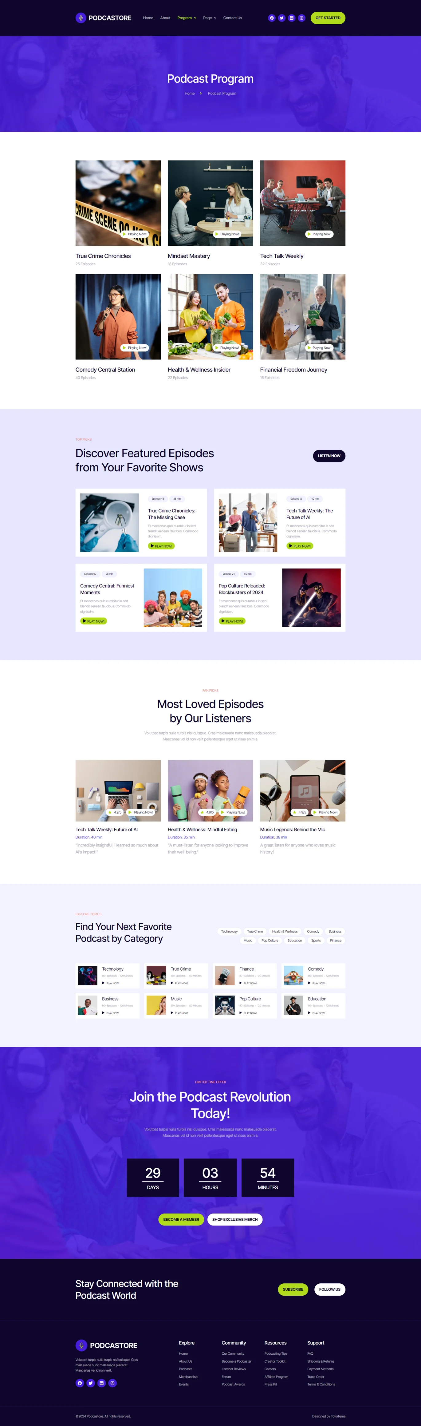Imagen [3] - Podcastore Professional Podcast Website Elementor Template Kit - Photon Flux Network | Servicio profesional de reparación de WordPress, alcance global, respuesta rápida