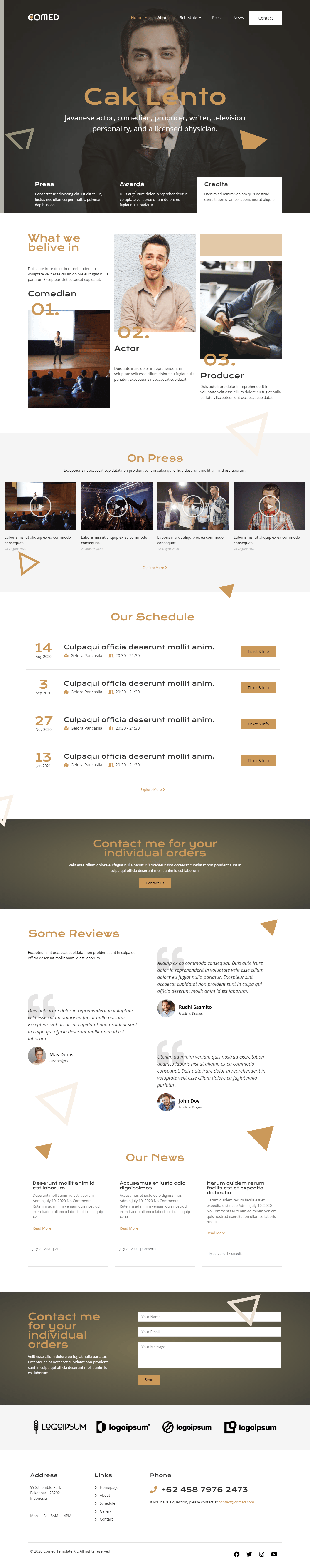 Imagen [1] - Tutorial de instalación del paquete de plantillas Elementor de Comed: Diseño de sitios web personalizados para la industria del cine y la televisión y trabajadores creativos