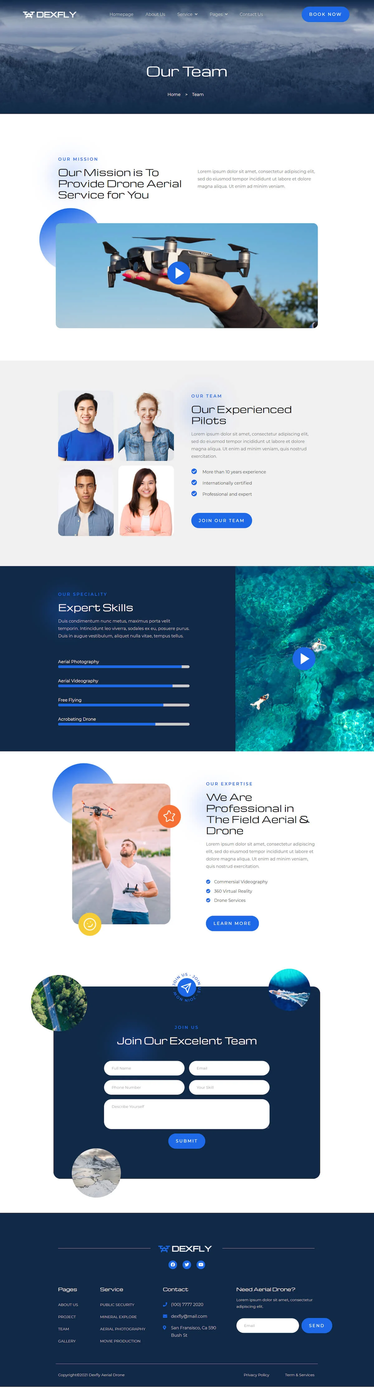 Image [1] - Dexfly - Drone & Aerial Photography Elementor Template Kit - Photon Fluctuation Network | Professional WordPress Repair Service, Worldwide, Fast Response