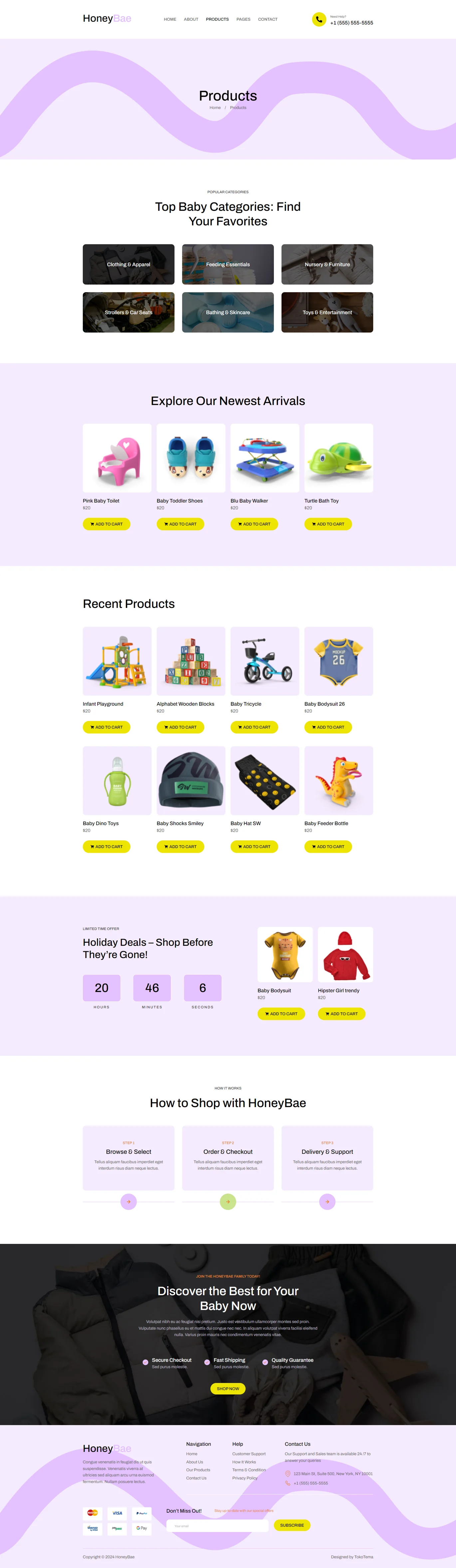 图片[1]-HoneyBae – 母婴用品商店 Elementor Pro 模板套件-光子波动网 | 专业WordPress修复服务，全球范围，快速响应