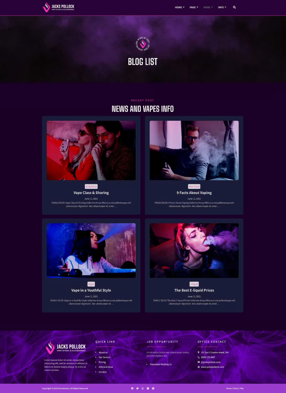 图片[1]-Jacks Pollock – 电子烟 Elementor 模板套件-光子波动网 | 专业WordPress修复服务，全球范围，快速响应