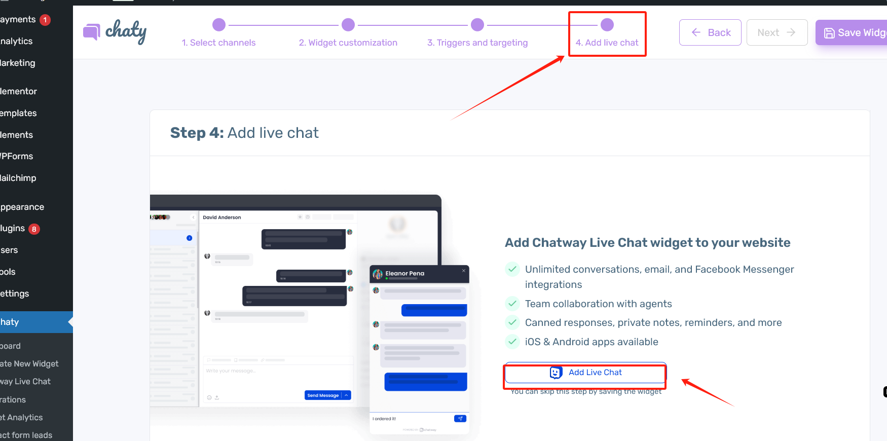 Imagen [12] - Guía para principiantes: Cómo utilizar los plugins de chat de WordPress para impulsar la interacción en el sitio web y la atención al cliente