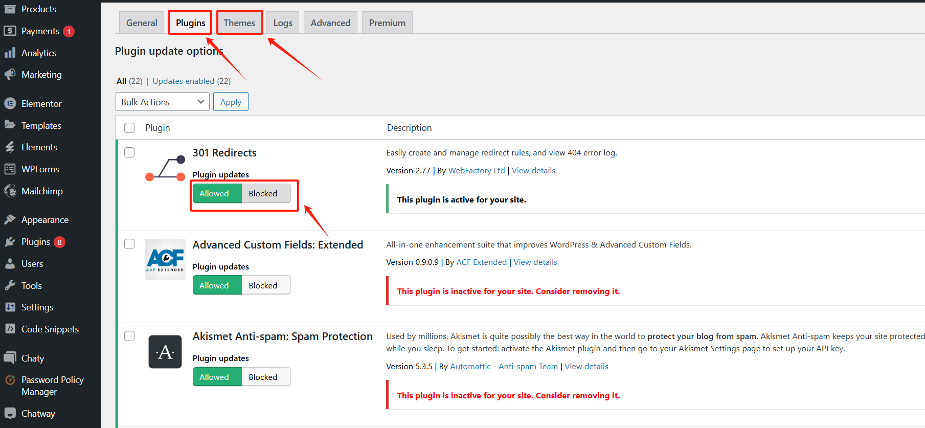 Image [11] - Comment activer les mises à jour automatiques pour les thèmes et les plugins WordPress afin d'améliorer la sécurité et les performances de votre site ?